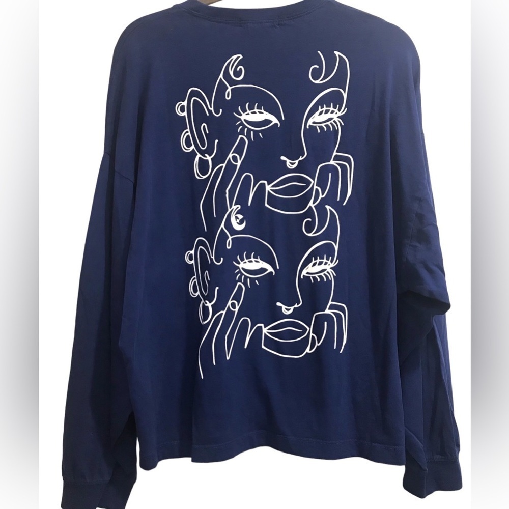 Eggie Jenn Im Long Sleeve Tee Back Graphic M Medium